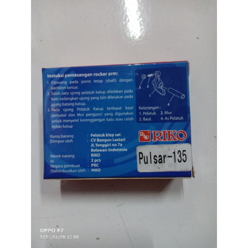 Platuk klep sepatu klep roker arm bajaj Pulsar 135 Riko