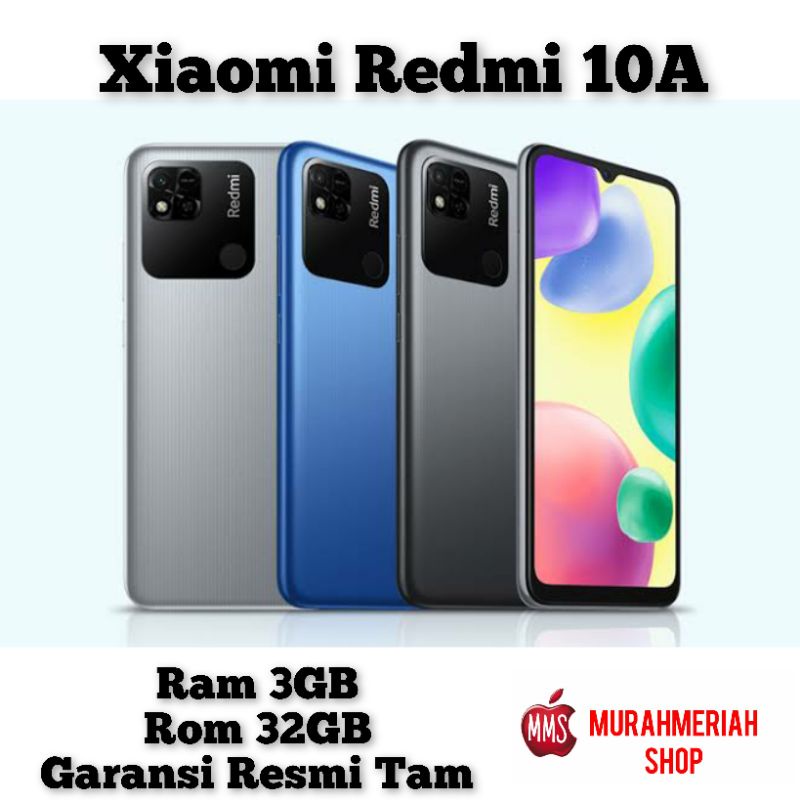 Xiaomi Redmi 10A 3/32+3/64+4/64 - XIAOMI Redmi 9A 2/32GB + 3/32GB GARANSI RESMI TAM-2