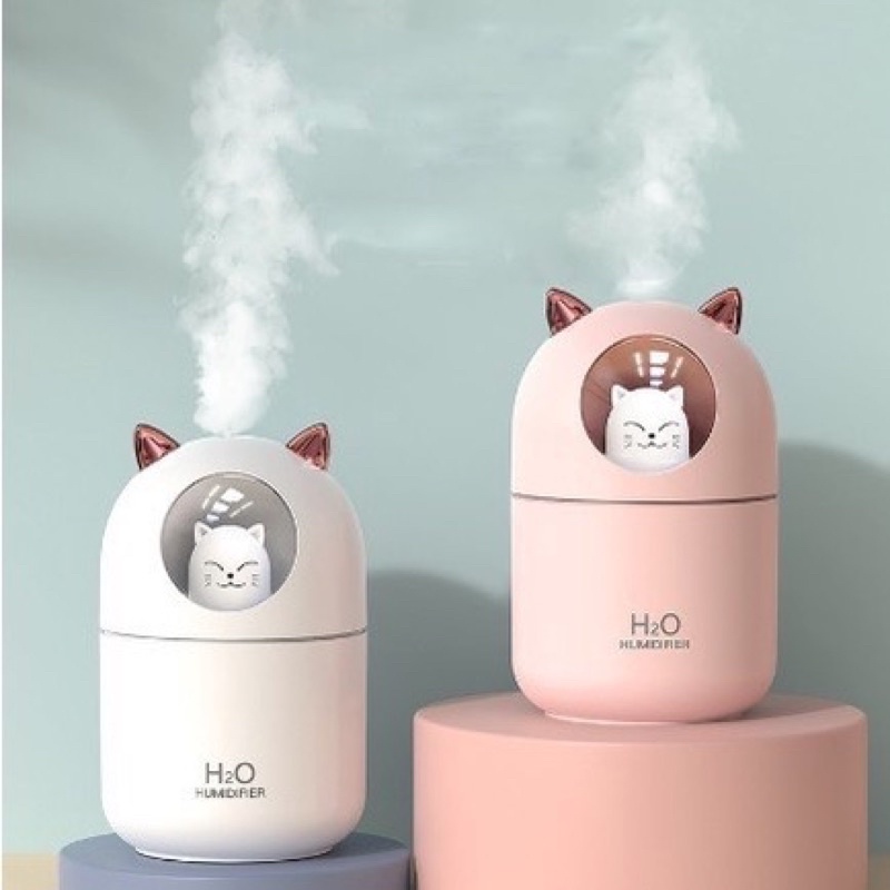 Newstyle Cat Kucing  Humidifier Diffuser Aroma Diffuser H2O Pelembab Penjernih Udara