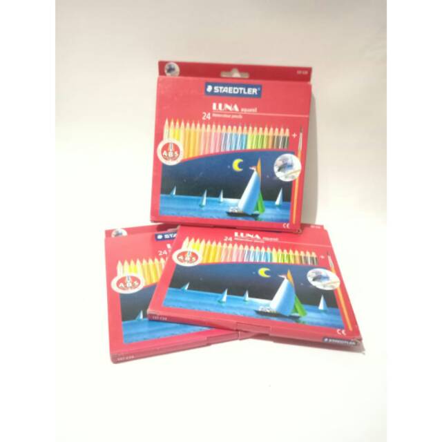 

Pensil warna Staedtler Luna aquarell isi 24 panjang free kuas murah
