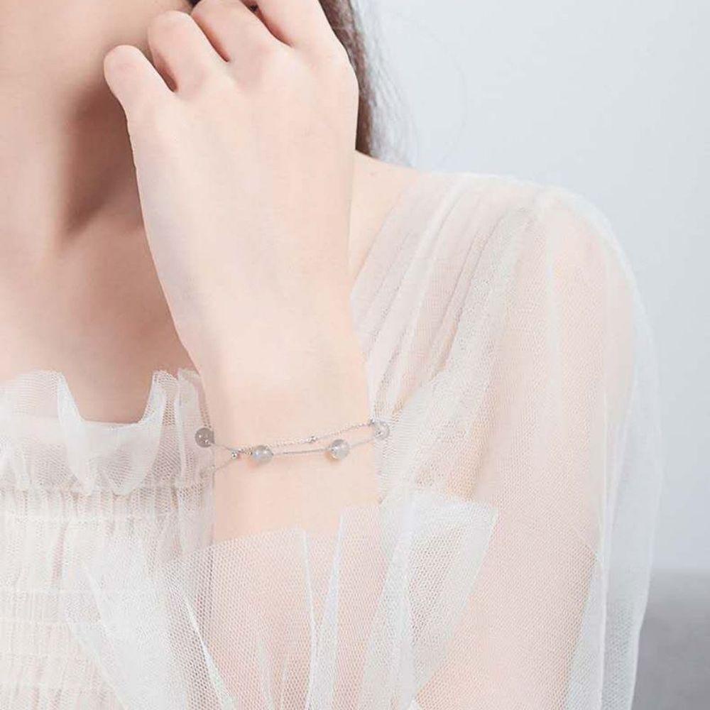 NEEDWAY Wanita Gelang Lucu Peri Perhiasan Hadiah Penyembuhan Tembaga Dekorasi Moonstone Tangan Rings