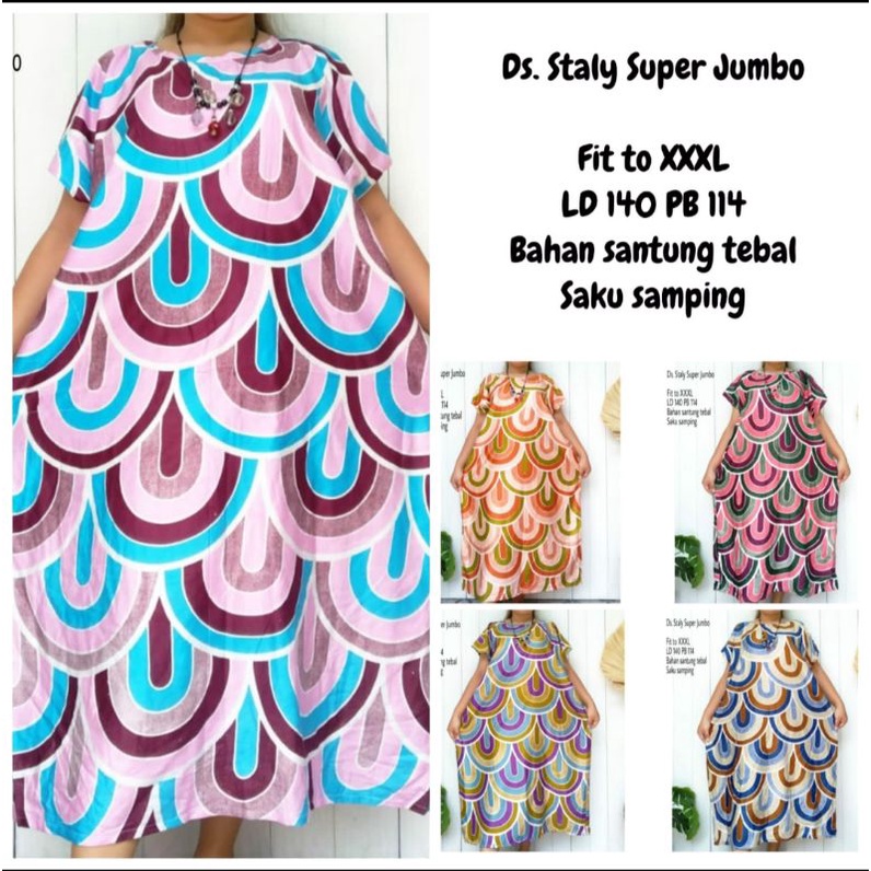 Daster Staly Super Jumbo / Pusat grosir daster murah