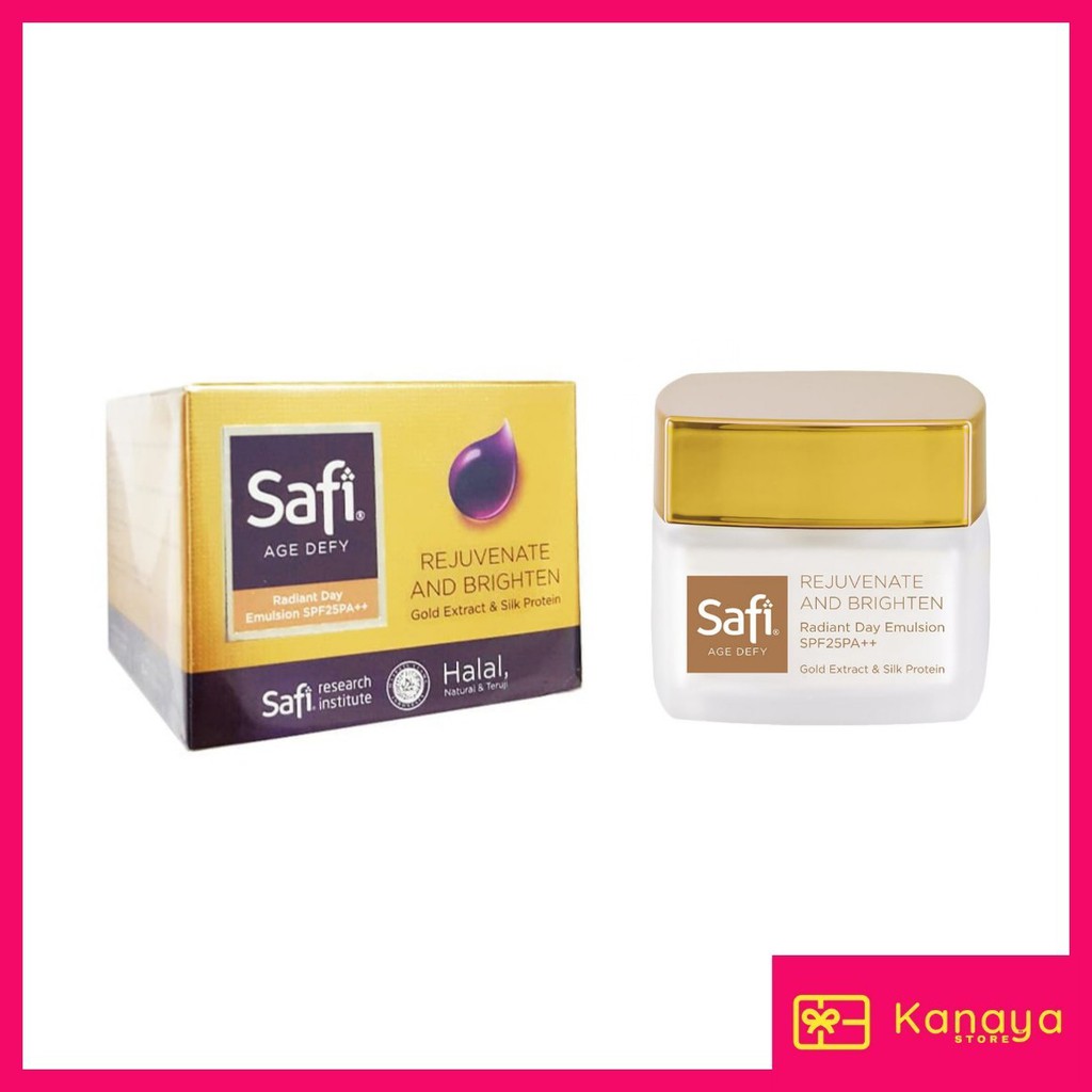 (BISA COD) Safi Age Defy Radiant Day Emulsion SPF 25 PA++ 25gr [GOLD]
