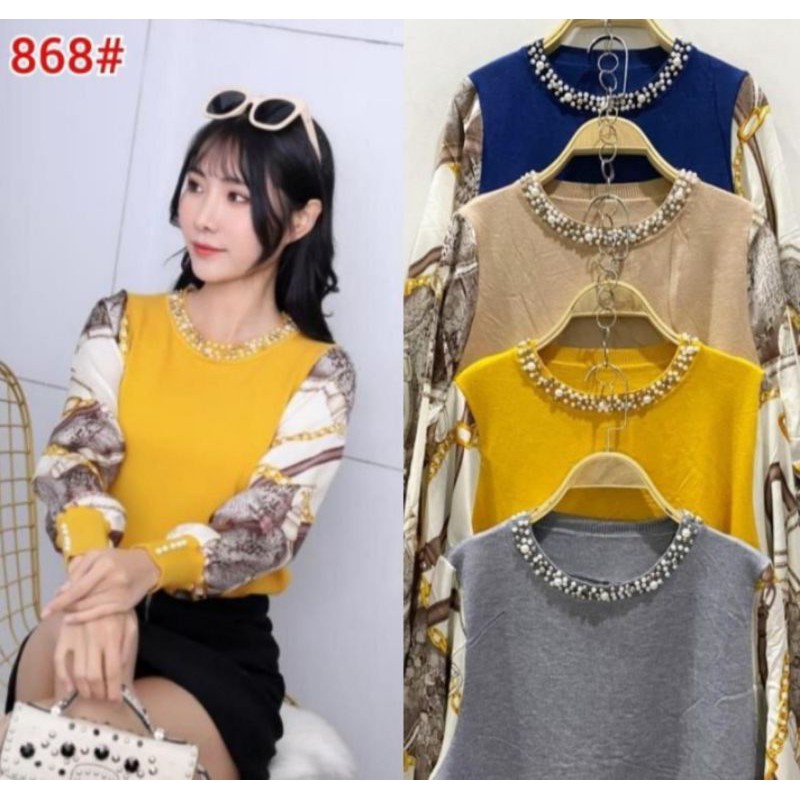DIANA RAJUT IMPORT KOMBI MUTIARA/BAJU RAJUT IMPORT