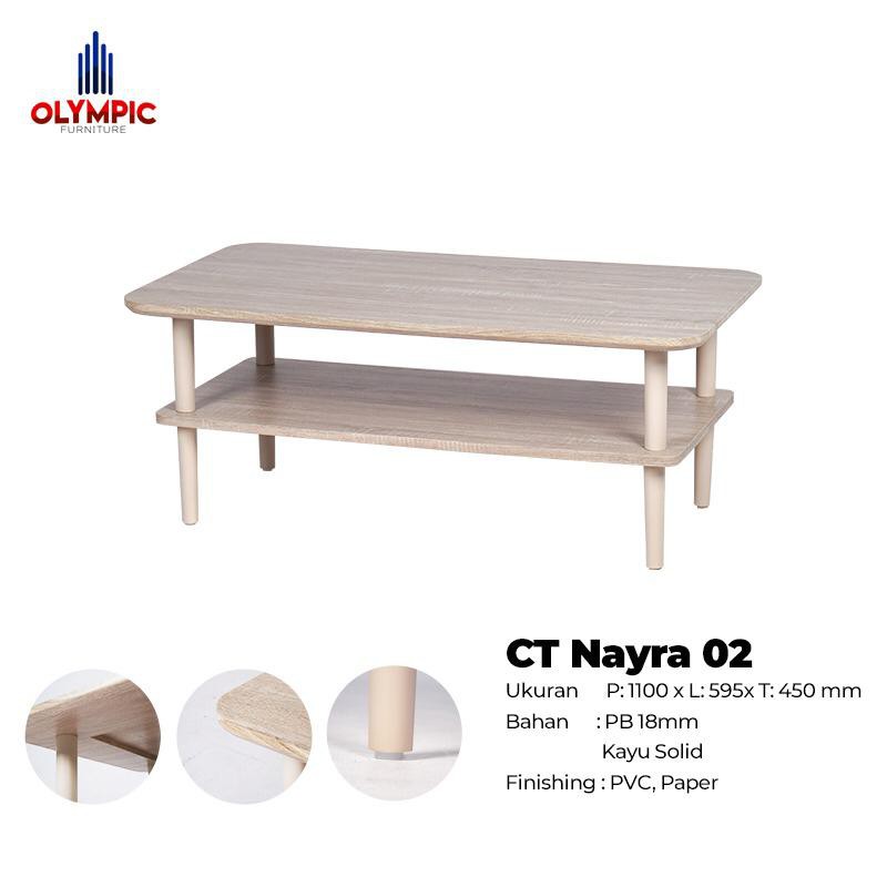 Olympic CT Nayra 02 Coffe Table Meja Tamu Meja Kopi Kayu Solid