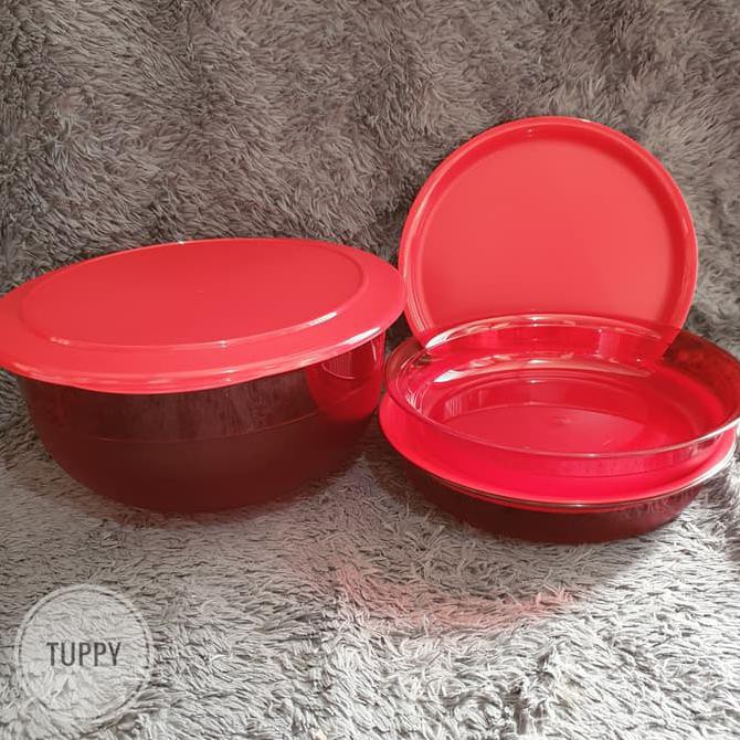 PROMO RED TABLE COLLECTION SET WADAH SAJI MERAH TUPPERWARE