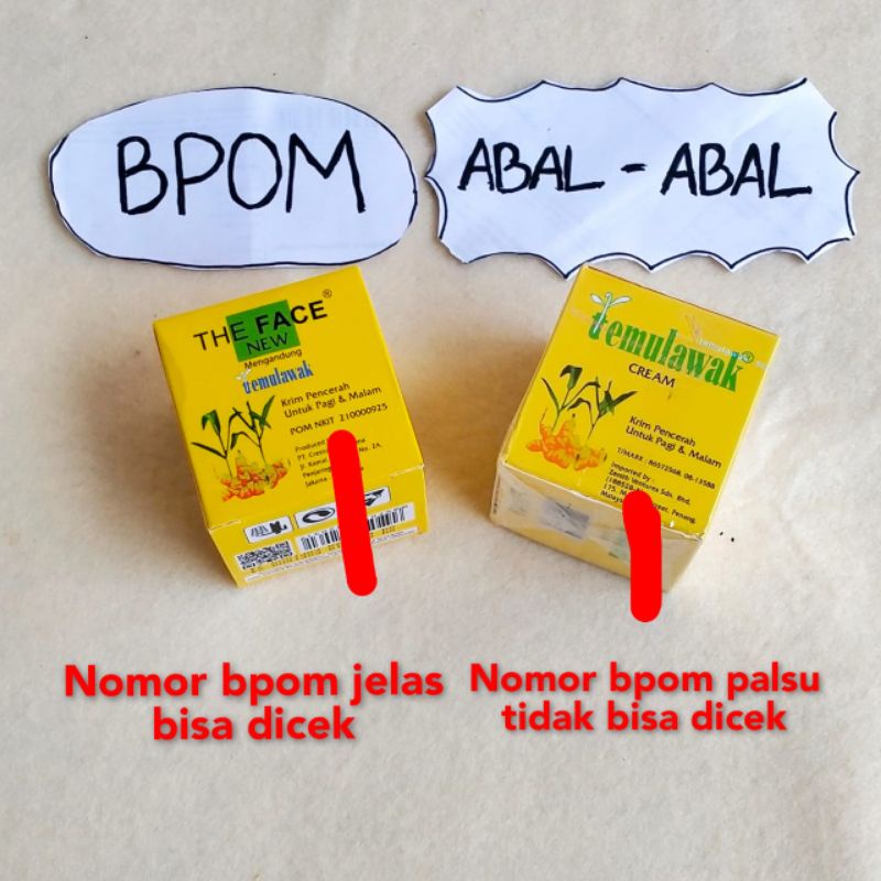 (The Face) Paket Cream Temulawak RESMI BPOM isi 4