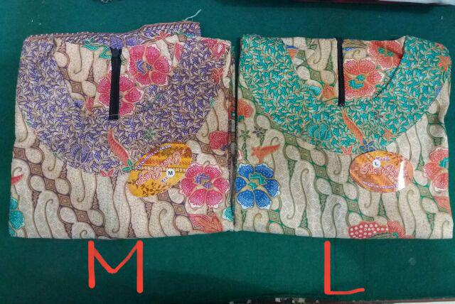 Miya Tunik Parang Gading Tunic Panjang Long Blouse Batik Pastel Soft Seragam Kantor Kerja Wanita