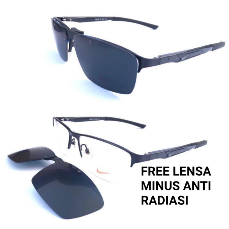 frame kacamata Nike clip on black