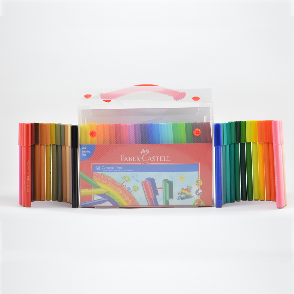 

HJK Konektor Pen Faber Castell / Spidol Warna Kemasan 60 Warna / Gift Case Connector Pen Set 60