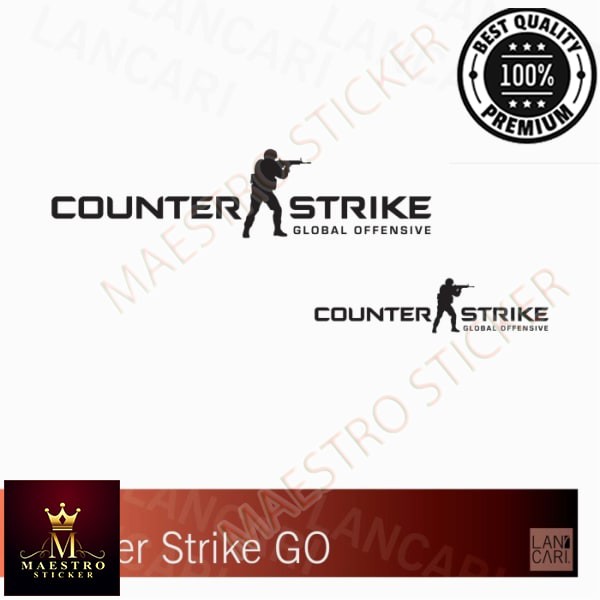 

M.STICKER Sticker Counter Strike Global Offensive Games Logo Vinyl cut Stiker - Putih