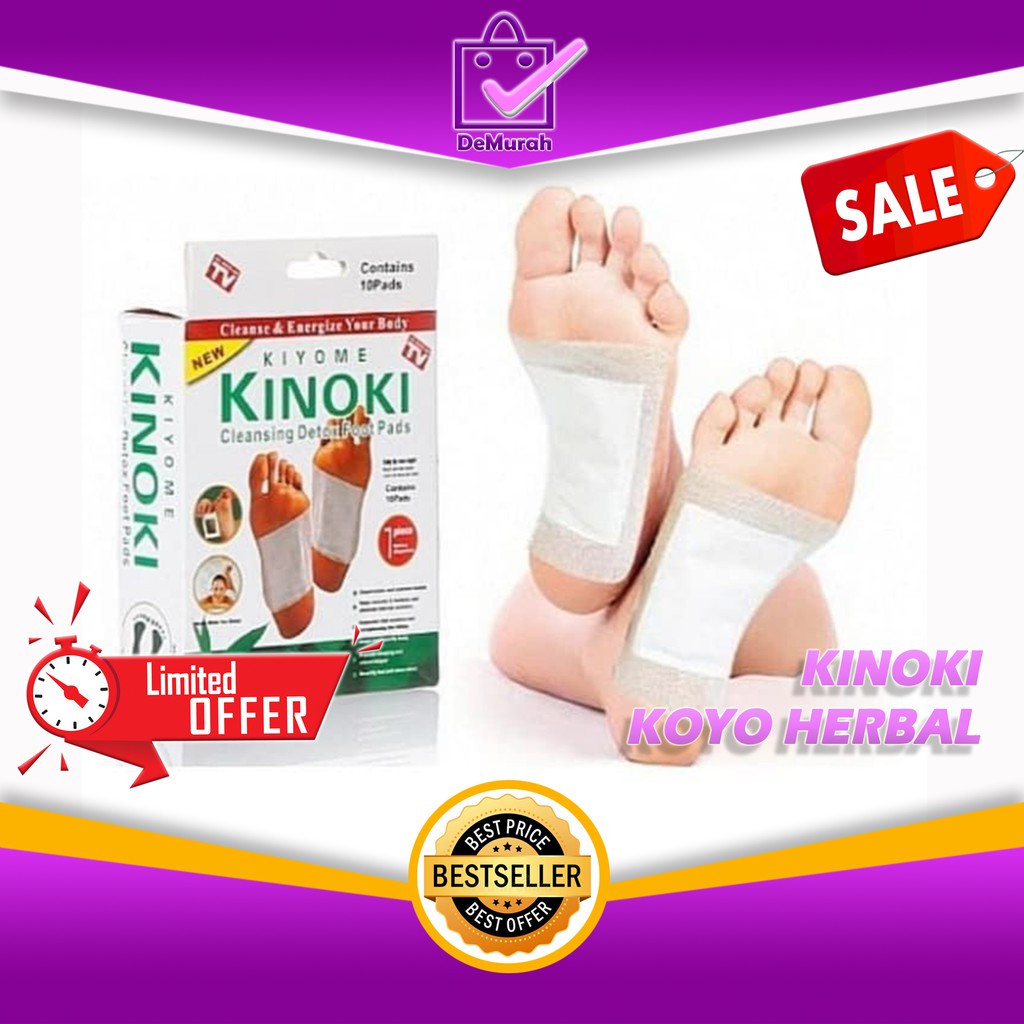 KINOKI Koyo Kaki Herbal Detoks / Detox Foot Pads Bamboo 0686 | Shopee