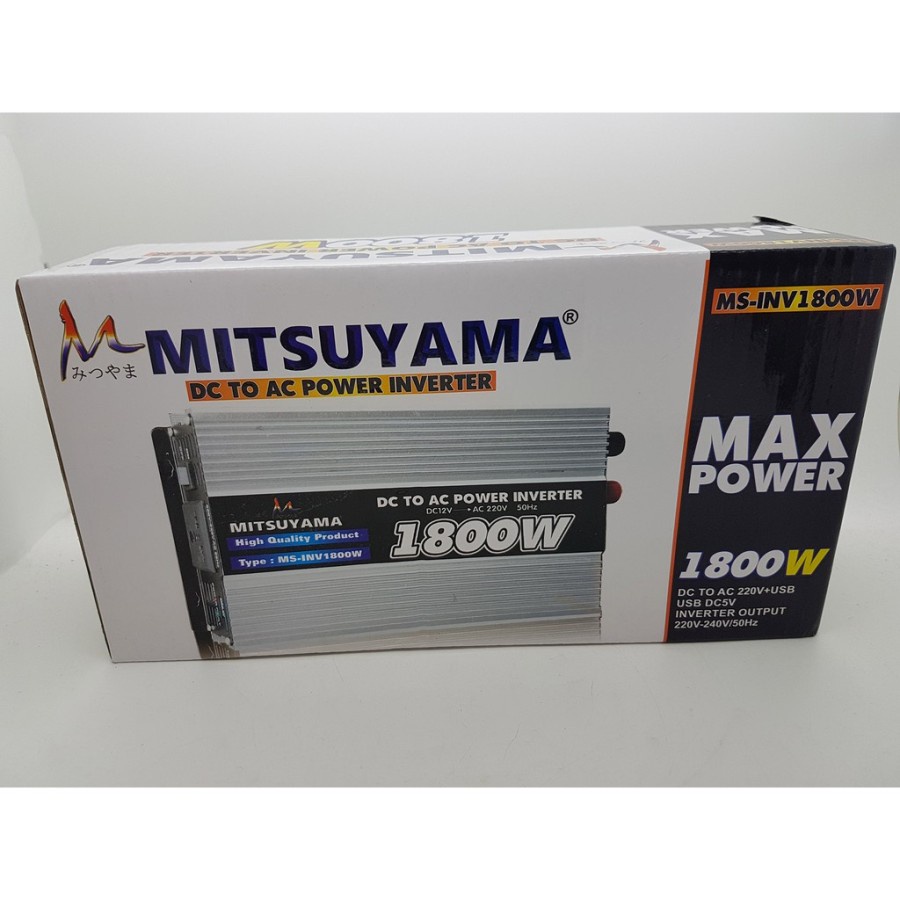 POWER INVERTER INVETER MITSUYAMA 1800W 1800WATT DC 12V TO AC 220V