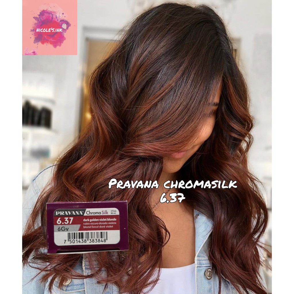 Jual PRAVANA CHROMASILK 6.37 - DARK GOLDEN VIOLET BROWN | Shopee Indonesia