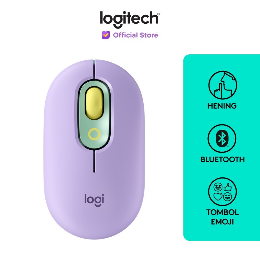 Logitech POP Mouse Wireless Bluetooth Silent Emoji