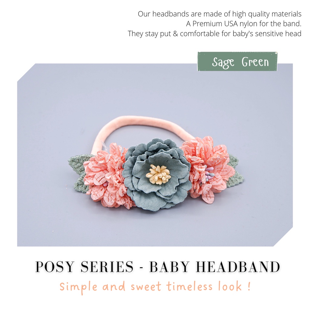 Aksesoris Rambut/HEADBAND POSY SERIES/Bandana Bayi&amp;Anak Perempuan