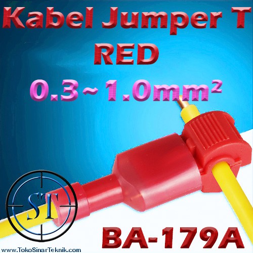 CLIPPER CABLE Kabel Jumper T  Seri BA-179 Wire Connector Cabang Split Merah Biru Connector Cable Konektor Set Jepit Skun