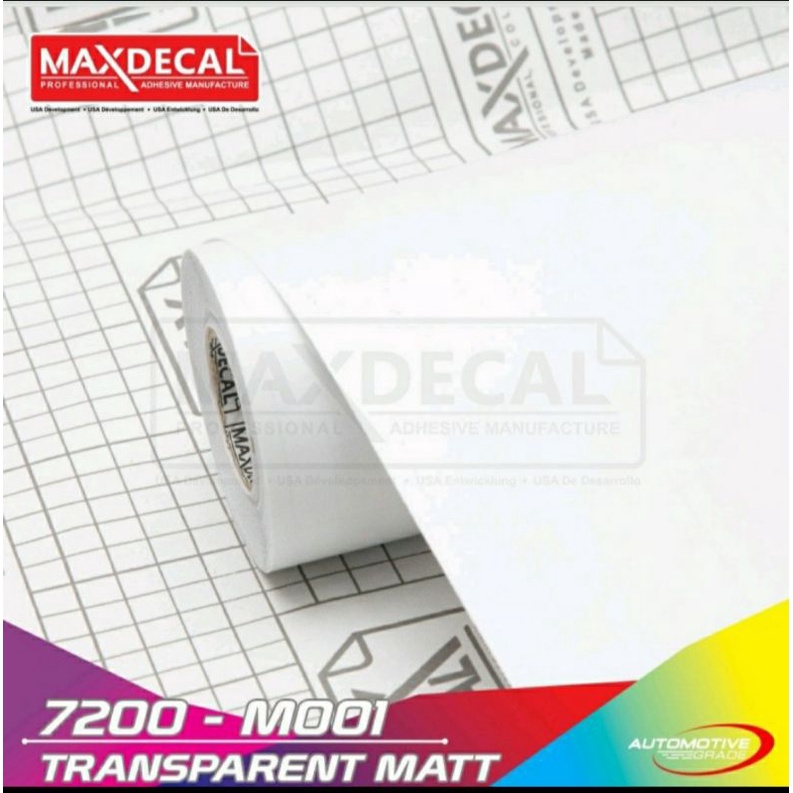 Sticker Stiker Skotlet Maxdecal Max Decal Clear Doff 7200 M001 Transpafan Doff