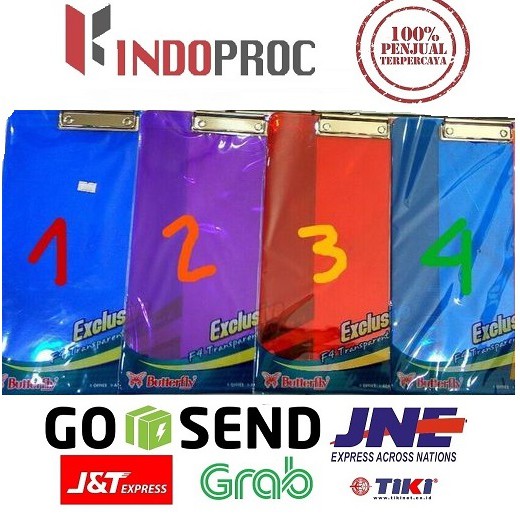 

Clipboard Butterfly Exclusive Transparan (Papan Jalan)