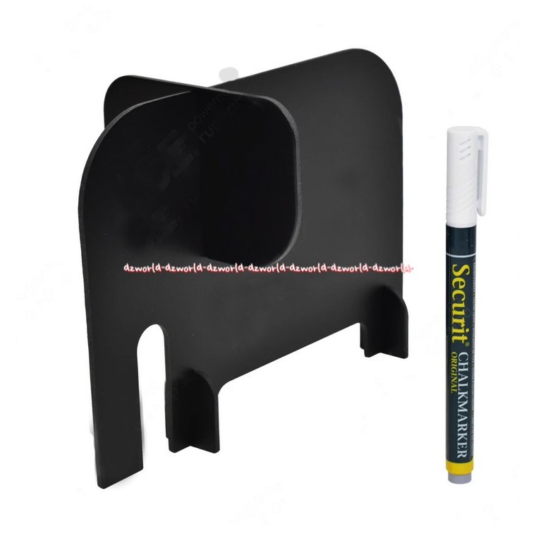 Securit Table Chalkboard Silhouette Elephant Papan Tulis Hitam Model Gajah