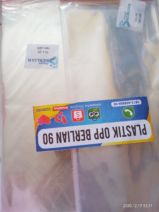Plastik Opp 13 X 25 Cm 20 Mic / Plastik Undangan / Plastik Aksesoris