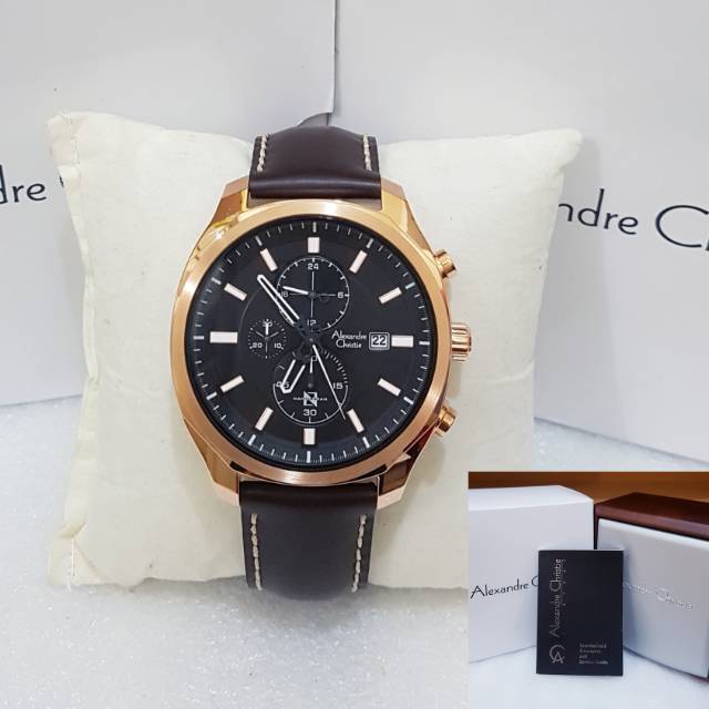 ALEXANDRE CHRISTIE AC 6550 BLACK ROSEGOLD ALEXANDER CHRISTIE PRIA 6550 ORIGINAL
