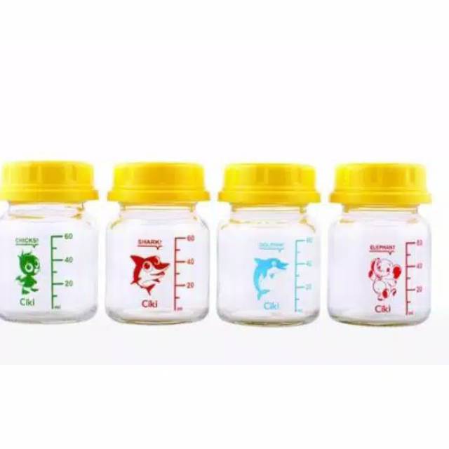 CIKI - STORAGE BOTTLE 60 Ml ISI 4 PCS / BOTOL ASI / FREE KANTONG ASI