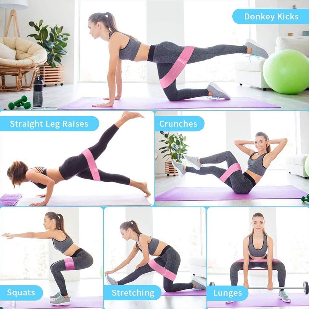 Hip Resistance Band Loop Karet Elastis Yoga