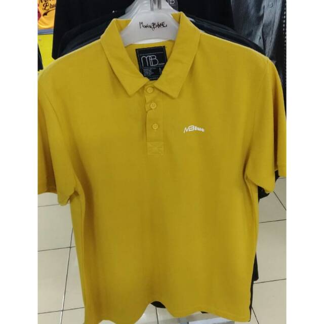 Tshirt Kerah Moving blue original