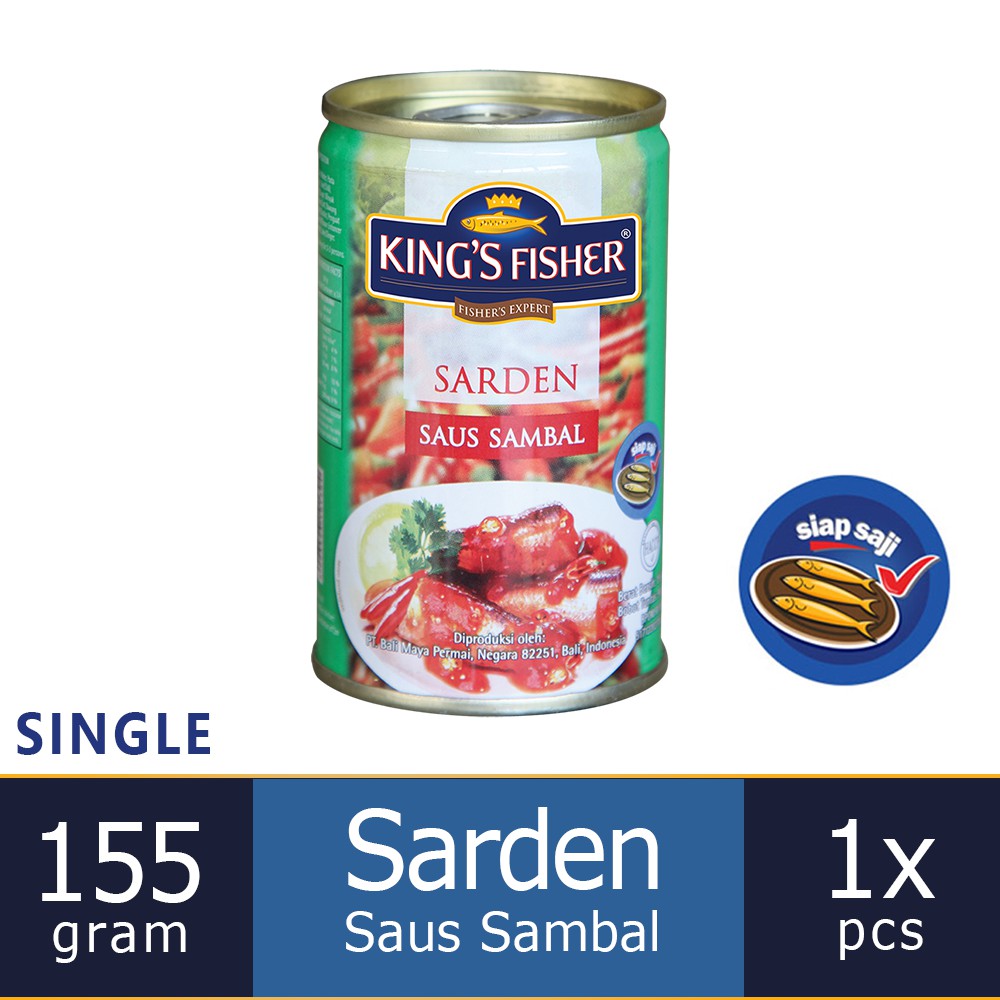 

KtmStore King's Fisher Sarden mini saus sambal Makanan Kaleng 155 g kings fisher