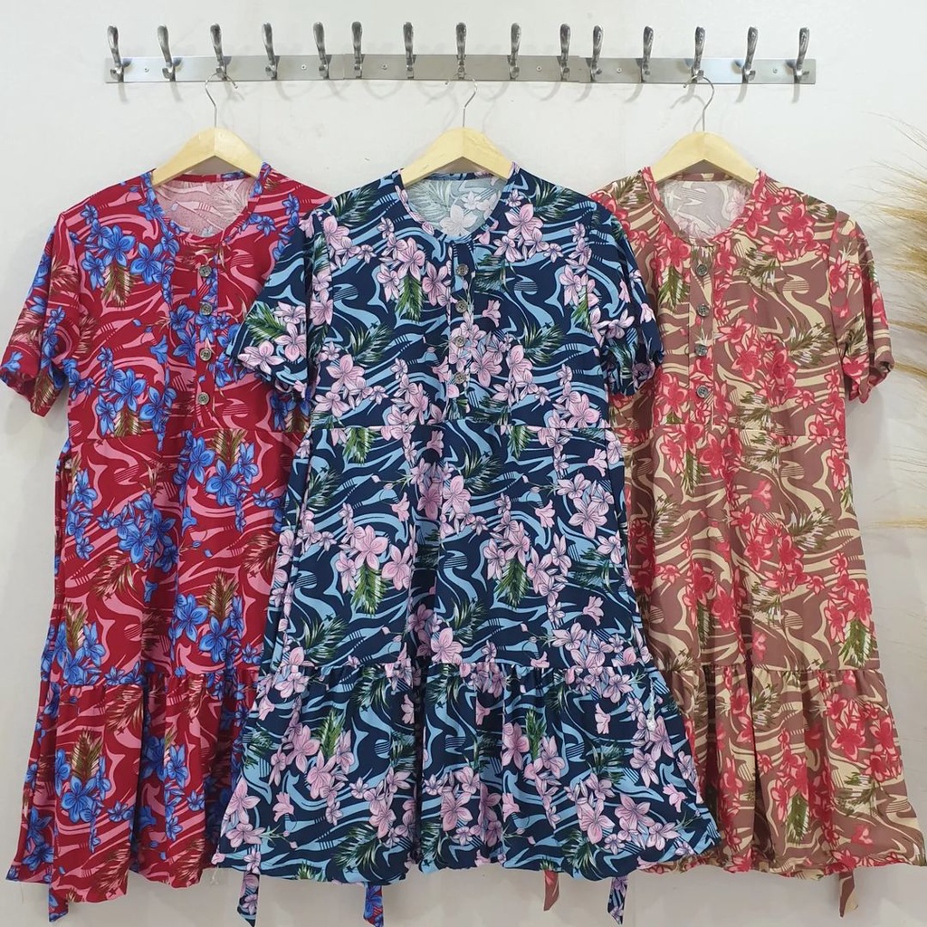 Daster busui rempel motif bunga bahan voxy premium merk sincia