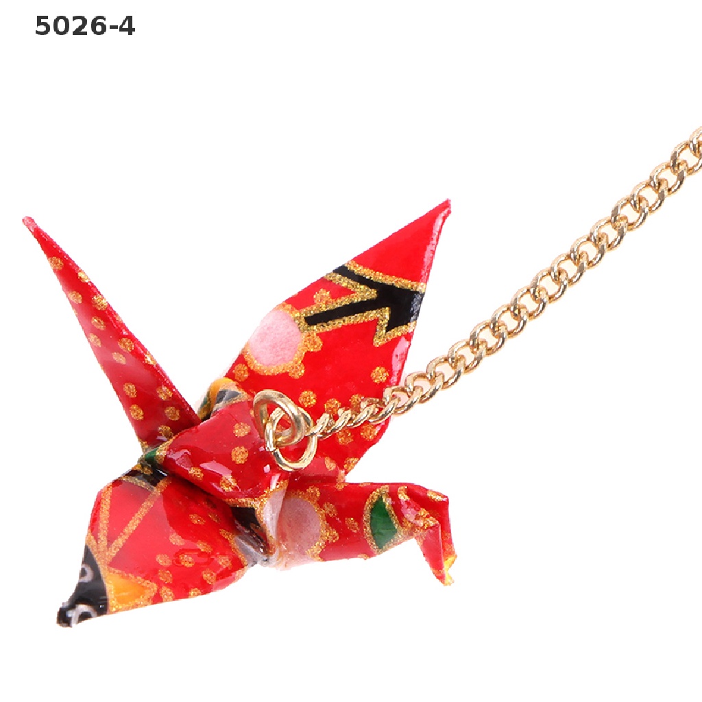 5026-4  Kranich Earrings Origami Miniblings Bird Cranes Faltkunst Senbazuru Paper 5026-4