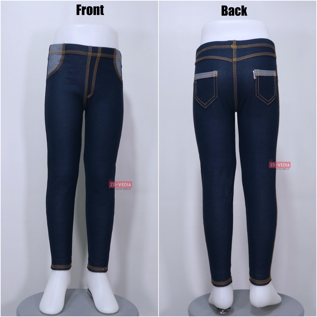 (COUPLE) Mom &amp; Kids Premium Jeans Legging(Ada Banyak Size) Bayi-15 Tahun Import Soft Jegging Stretch