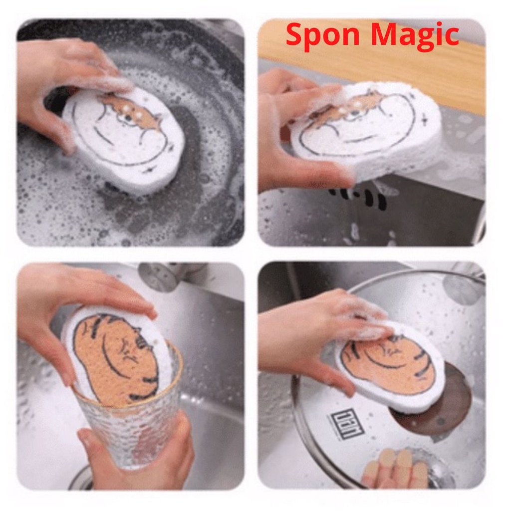 Spons Cuci Piring Bentuk Buah Tebal Fruit Sponge | Spon Lucu | Spn Magic Pulp