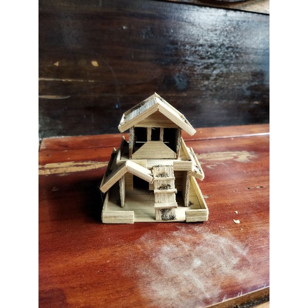 Miniatur rumah-rumahan hiasan aquascape