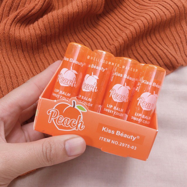Lip Balm Kiss Beauty Peach - Lipstik Kiss Beauty