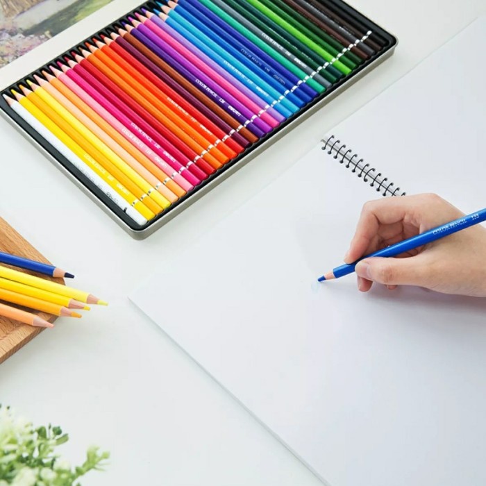 

WARNAPENSIL- DELI OIL COLOR PENCILS 48/72 SET - 72 COLORS -PENSIL WARNA