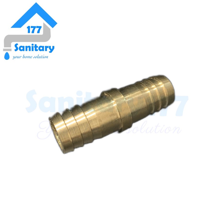 Sambungan Selang air Kuningan 1/2inch 5/8inch-Fitting Nepel Double Hose Connector Selang ukuran 1/2&quot; 5/8&quot;