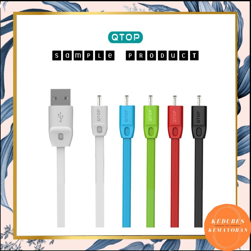 Kabel Data Fast Charging Qtop QCM100 Micro USB 100CM / type c / iphone / nokia kecil / V3 [KK]