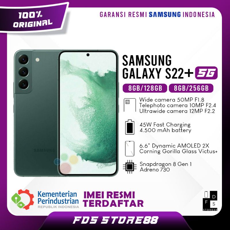 samsung s22  s22 plus 5g 8 128 gb 8 256 gb garansi resmi sein