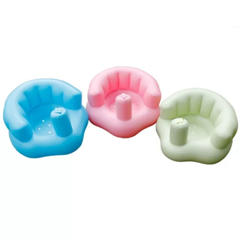 Kursi Sofa bayi Tiup Mainan bayi dan anak Tempat Duduk Bayi Balon  motif polos