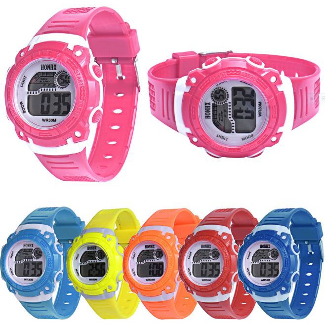 HONHX Children girls Digital Quartz LED Wrist Watch Date alarm Sport