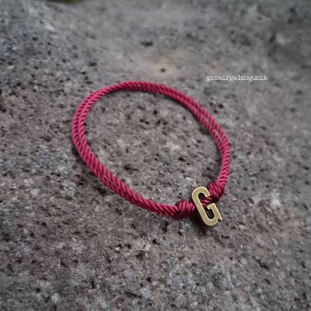 Gelang Spiral Inisial Custom Handmade Gelang Nama Inisial [Kode Model : G119]