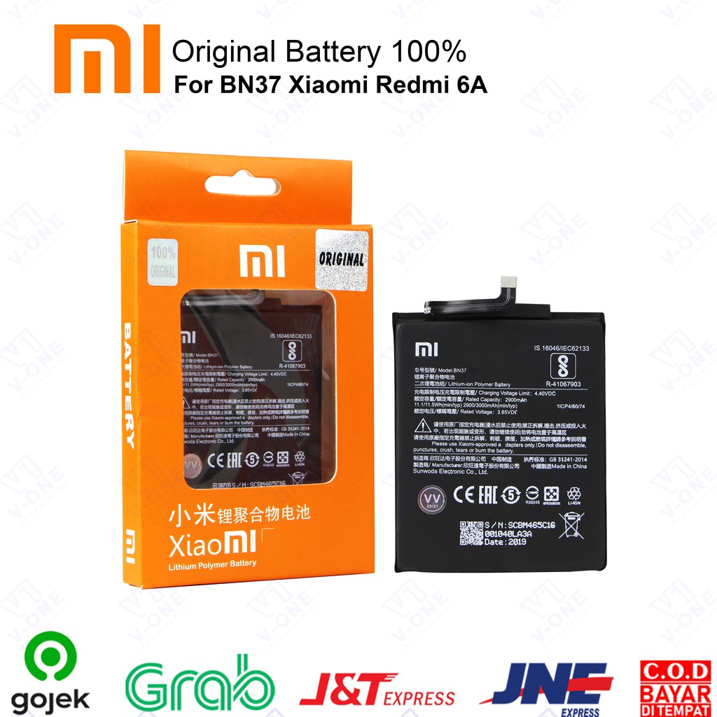 Baterai Battery BN37 Xiaomi Redmi 6A Kualitas Original 100%