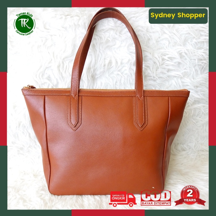 Tas Kulit Asli Wanita Shopper Bag Model Tote Garansi 2Thn