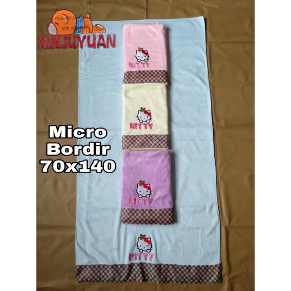 1 Pcs Handuk Microfiber Bordir Xinyuan Size 70x140