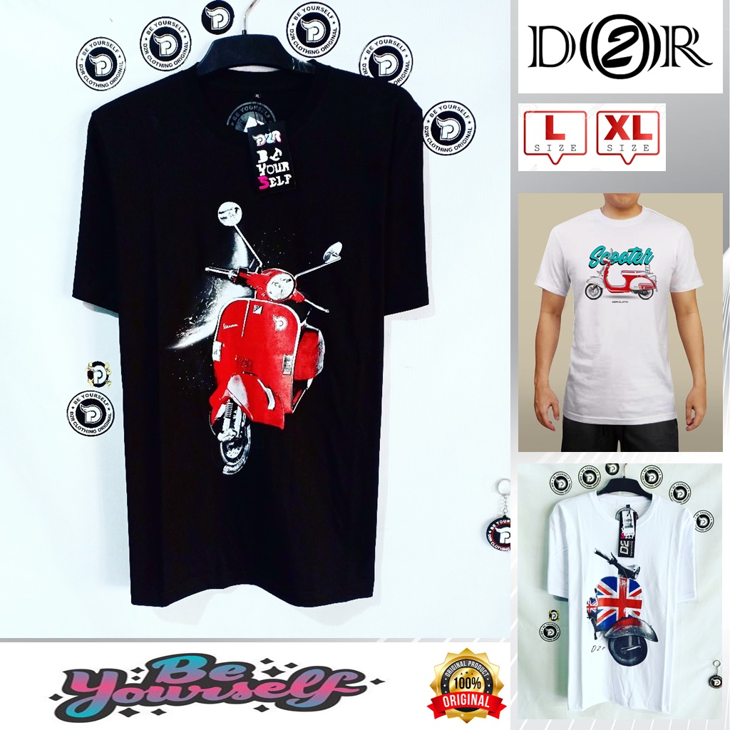 Kaos Vespa Distro Bandung D2R Original Kaos Pria Distro Original Bandung Cotton Combed 24s