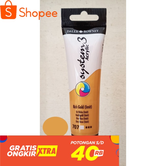 

Cat Akrilik System 3 59 ml warna Rich Gold