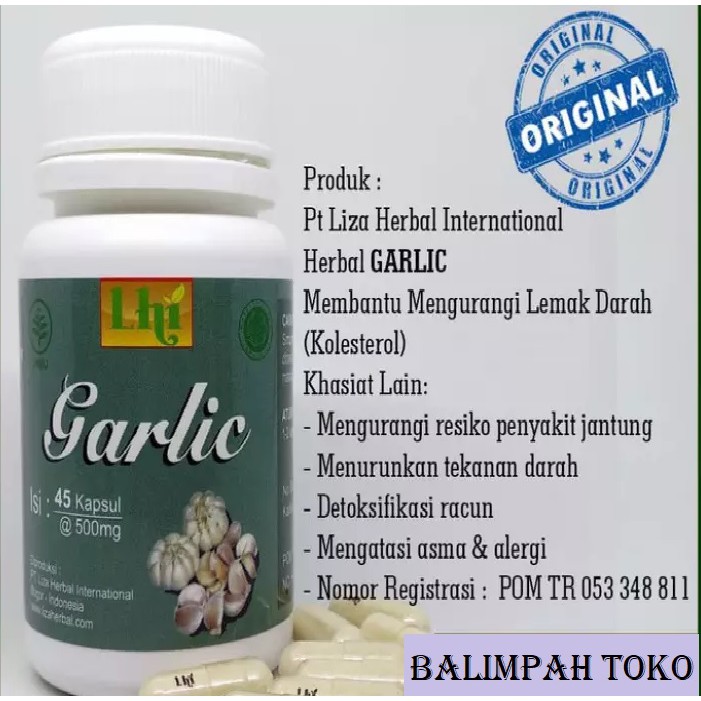 OBAT Herbal Kapsul garlic ekstrak bawang putih, baik unt kolesterol & menjaga kesehatan Jantung-1