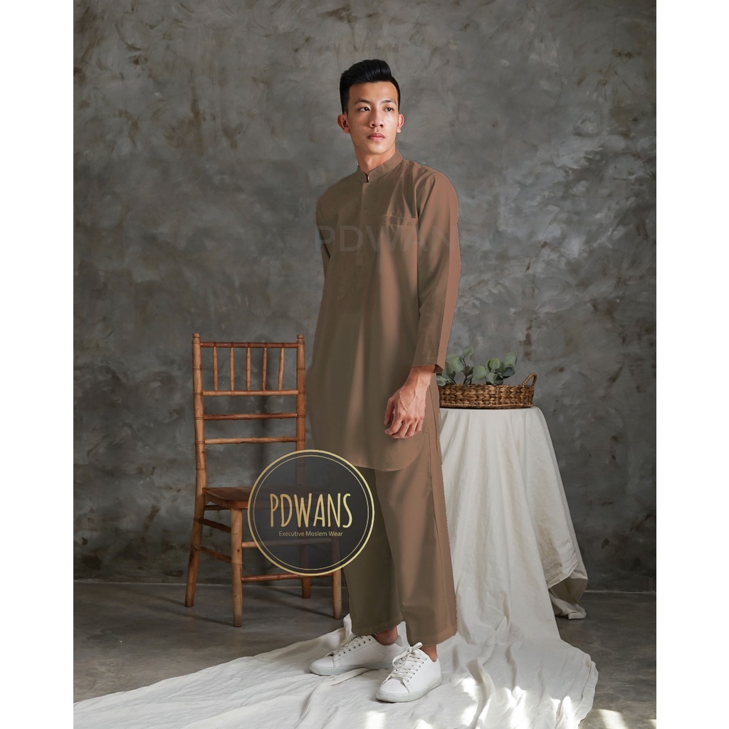 SETELAN PAKISTAN DEWASA Seri WARNA Baju Koko Bordir Muslim BAJU UMROH Pria M L XL RKP01W PDWANS